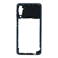  tel-szalk-009486 Samsung Galaxy A7 (2018) A750 fekete középső keret mobiltelefon, tablet alkatrész
