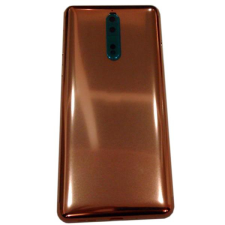 tel-szalk-010974 Nokia 8 narancs akkufedél, hátlap, hátlapi kamera lencse mobiltelefon, tablet alkatrész