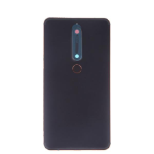 tel-szalk-010982 Nokia 6.1 fekete akkufedél, hátlap, hátlapi kamera lencse mobiltelefon, tablet alkatrész