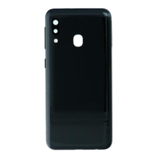 tel-szalk-014532 Samsung Galaxy A20e fekete akkufedél, hátlap, hátlapi kamera lencse mobiltelefon, tablet alkatrész