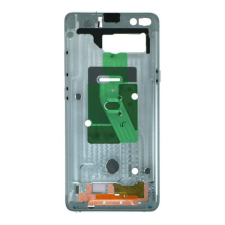  tel-szalk-016133 Samsung Galaxy S10 fehér középső keret mobiltelefon, tablet alkatrész