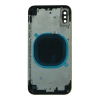  tel-szalk-016958 Apple iPhone X fekete KOMPLETT akkufedél, hátlap, hátlapi kamera lencse stb.