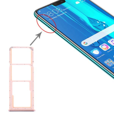 tel-szalk-017377 Huawei Y9 (2019) rózsaszín SIM & SD kártya tálca mobiltelefon, tablet alkatrész
