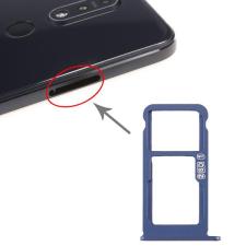 tel-szalk-017441 Nokia 7.1 kék SIM & SD kártya tálca mobiltelefon, tablet alkatrész