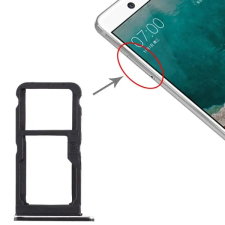  tel-szalk-017461 Nokia 7 fekete SIM & SD kártya tálca mobiltelefon, tablet alkatrész