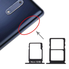 tel-szalk-017475 Nokia 5 fekete SIM & SD kártya tálca mobiltelefon, tablet alkatrész