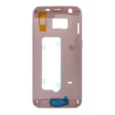  tel-szalk-02095 Samsung Galaxy S7 rózsaszín előlap lcd keret, burkolati elem mobiltelefon, tablet alkatrész