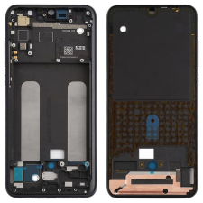  tel-szalk-021037 Xiaomi Mi 9 Lite / CC9 fekete előlap lcd keret, burkolati elem mobiltelefon, tablet alkatrész