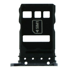  tel-szalk-023336 Huawei P40 Pro fekete SIM kártya tálca (2 SIM kártyás telefonokhoz) mobiltelefon, tablet alkatrész