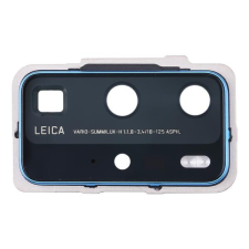  tel-szalk-151040 Huawei P40 Pro hátlapi kamera lencse kék kerettel mobiltelefon, tablet alkatrész