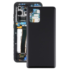  tel-szalk-153146 Akkufedél hátlap - burkolati elem Samsung Galaxy S10 Lite, fekete mobiltelefon, tablet alkatrész