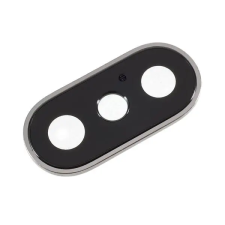  tel-szalk-1924511 Apple iPhone X hátlapi kamera lencse ezüst kerettel mobiltelefon, tablet alkatrész