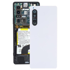 tel-szalk-19296069 Akkufedél hátlap - burkolati elem Sony Xperia 1 II, fehér mobiltelefon, tablet alkatrész