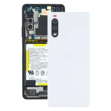  tel-szalk-19296075 Sony Xperia 10 III fehér akkufedél, hátlap mobiltelefon, tablet alkatrész