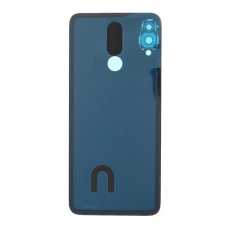 tel-szalk-19296238 Xiaomi Redmi Note 7 kék akkufedél, hátlap, kamera lencse mobiltelefon, tablet alkatrész