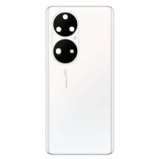  tel-szalk-192968810 Huawei P50 Pro fehér Akkufedél hátlap - kamera lencse burkolati elem ragasztóval mobiltelefon, tablet alkatrész