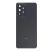  tel-szalk-192968819 Samsung Galaxy A33 fekete Akkufedél hátlap - kamera lencse burkolati elem ragasztóval (logó nélkül)