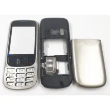  tel-szalk-1929693228 Nokia 6303 ezüst előlap LCD keret, burkolati elem mobiltelefon, tablet alkatrész