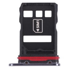 tel-szalk-19296933 Huawei Mate 40 Pro Plus fekete SIM kártya tálca mobiltelefon, tablet alkatrész