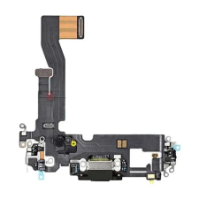 tel-szalk-19296951722920 Apple iPhone 12 töltőcsatlakozó port panel Fekete mobiltelefon, tablet alkatrész