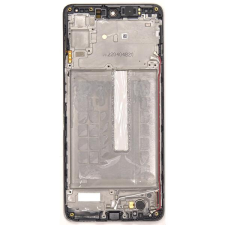 tel-szalk-1929703690 Samsung Galaxy M53 fekete előlap LCD keret, burkolati elem mobiltelefon, tablet alkatrész