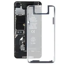  tel-szalk-192970720 Akkufedél hátlap - burkolati elem Asus Zenfone 6 ZS630KL, átlátszó mobiltelefon, tablet alkatrész