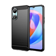 Telefontok Honor X7b - Carbon Fiber fekete szilikon hátlap tok tok és táska
