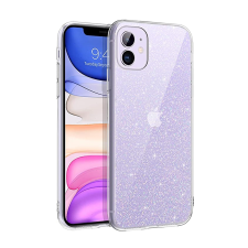  Telefontok iPhone 11 - Glitter - átlátszó csillámos műanyag hátlap tok, szilikon kerettel tok és táska
