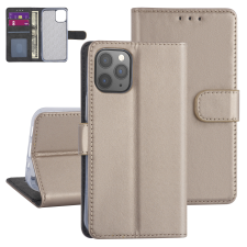  Telefontok iPhone 12 Pro - arany ráhajtófüles könyvtok tok és táska