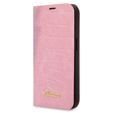  Telefontok iPhone 14 Pro Max - Guess Croco pink könyvtok tok és táska