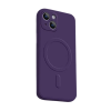  Telefontok iPhone 15 Plus - MagSafe kompatibilis lila szilikon hátlap tok