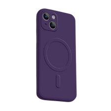  Telefontok iPhone 15 Plus - MagSafe kompatibilis lila szilikon hátlap tok tok és táska