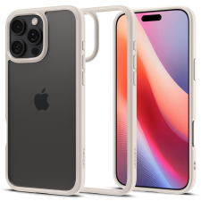  Telefontok iPhone 16 Pro - SPIGEN ULTRA HYBRID - átlátszó/titánium szilikon tok tok és táska