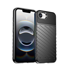  Telefontok iPhone 16e - Thunder fekete ütésálló szilikon hátlap tok tok és táska