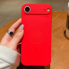  Telefontok iPhone 17 Air - MagSafe kompatibilis piros szilikon hátlap tok tok és táska