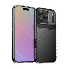  Telefontok iPhone 17 Pro - Thunder fekete ütésálló szilikon hátlap tok tok és táska