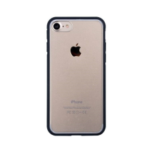  Telefontok iPhone SE3 2022 - átlátszó műanyag hátlap tok, fekete szilikon kerettel tok és táska