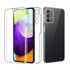  Telefontok Samsung Galaxy A04s (A047) - átlátszó szilikon előlap + plexi hátlapi tok 360° tok és táska