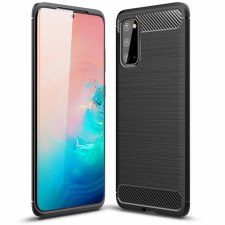  Telefontok Samsung Galaxy S20 - Forcell CARBON fekete szilikon tok tok és táska