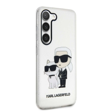  Telefontok Samsung Galaxy S23 - Karl Lagerfeld Karl and Choupette - átlátszó/csillámos műanyag há... tok és táska