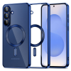  Telefontok Samsung Galaxy S25 FE - Tech-Protect Magflex - MagSafe kompatibilis átlátszó hátlap tok, kék szilikon kerettel