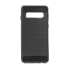  Telefontok Samsung S10 - Forcell Carbon Fiber fekete szilikon tok