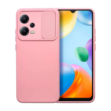 Telefontok Xiaomi Poco X5 5G - Slider csúsztatható kameravédős pink szilikon hátlap tok tok és táska
