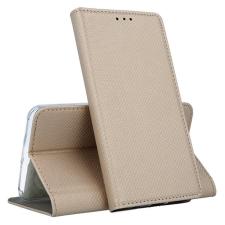  Telefontok Xiaomi Redmi 9A / 9AT - arany mágneses szilikon keretes könyvtok tok és táska
