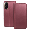 Telefontok Xiaomi Redmi A5 - Smart Magnetic burgundy szilikon keretes mágneses könyvtok