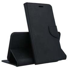  Telefontok Xiaomi Redmi Note 10S - Fancy fekete mágneses szilikon keretes könyvtok tok és táska