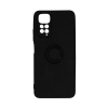  Telefontok Xiaomi Redmi Note 11S - Grip fekete szilikon tok, kitámasztó ujjgyűrűvel