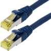 Telegärtner 100008829 RJ45 Hálózati kábel, patchkábel CAT 6A S/FTP 7.50 m Kék Lángálló, Védővel, Páros árnyékolás, Kettős árnyékolás, Halogénmentes, (L00004A0057)