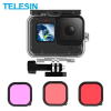 TELESIN GoPro Hero 9/ 10 vízálló búvár tok + Piros / Rózsaszín / Magenta szűrő (3db) - waterproof ház