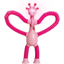 Teleszkópos zsiráf - pink játékfigura